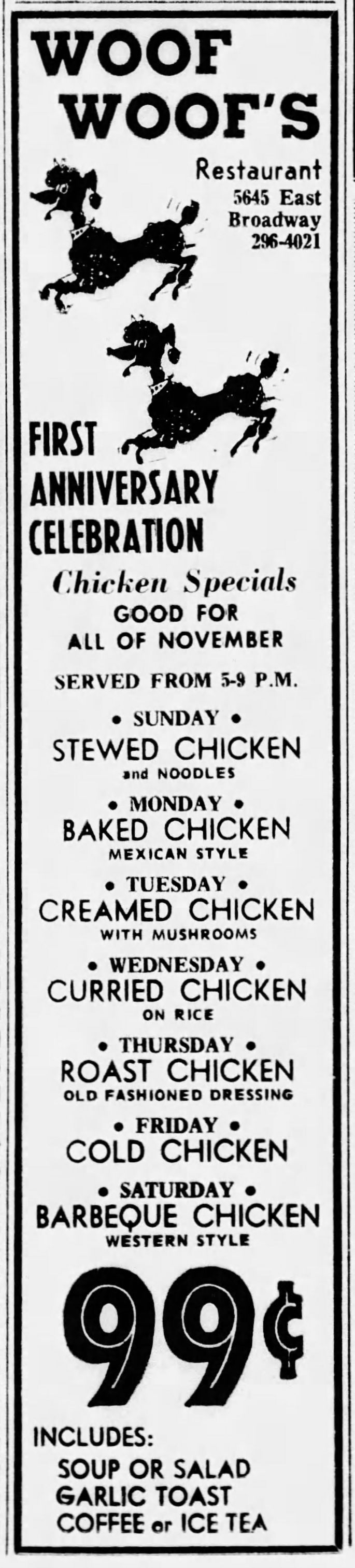 Woof Woof's restaurant